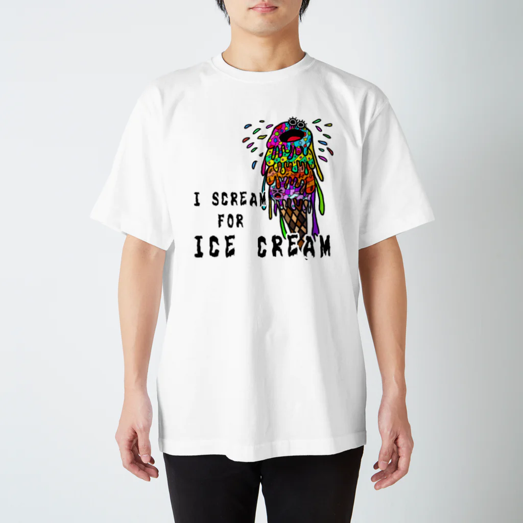 CREAMY YODAのI SCREAM  FOR ICE CREAM 202 Regular Fit T-Shirt