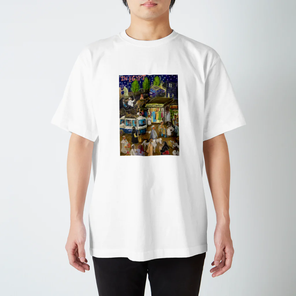 TAKAKO-HARADAの夜の街に集まるエジプシャンたち Regular Fit T-Shirt