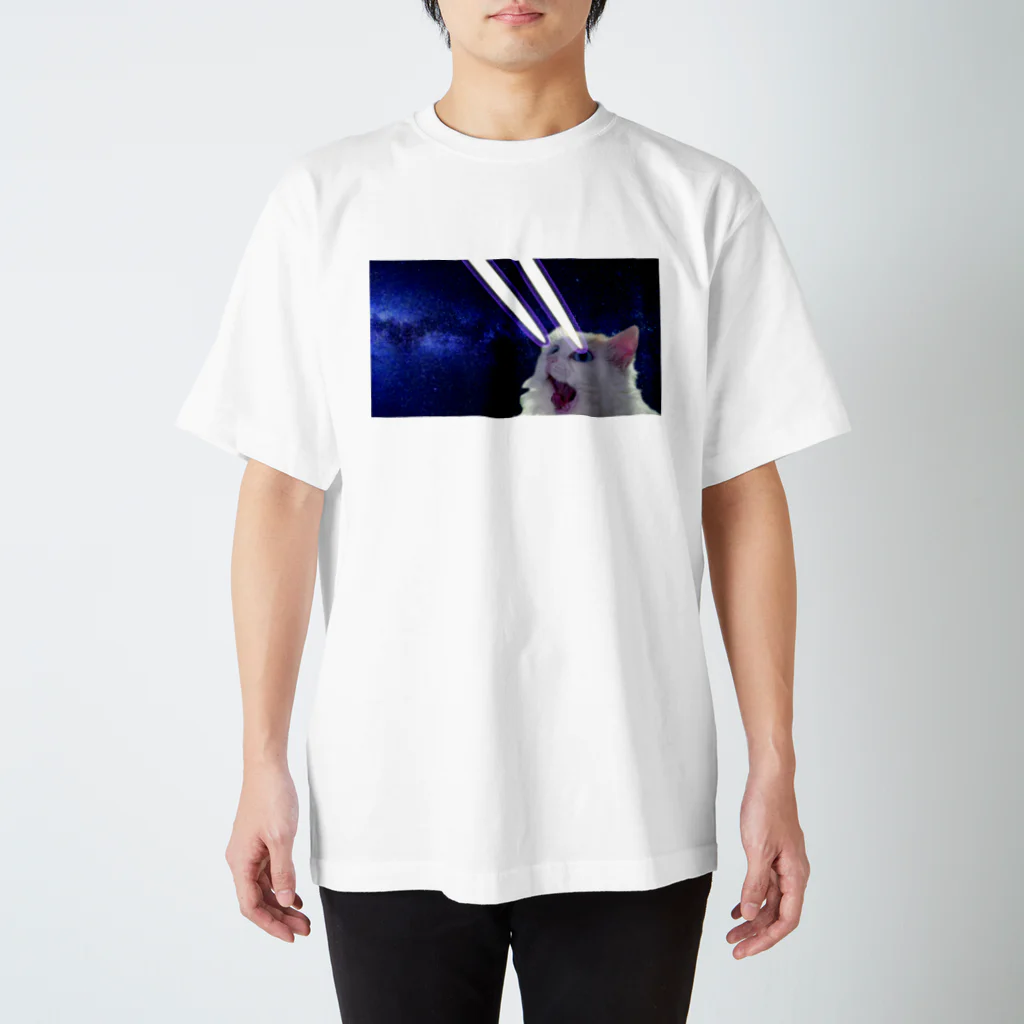 HEIRO@山本寛登の宇宙ネコの恐怖 スタンダードTシャツ