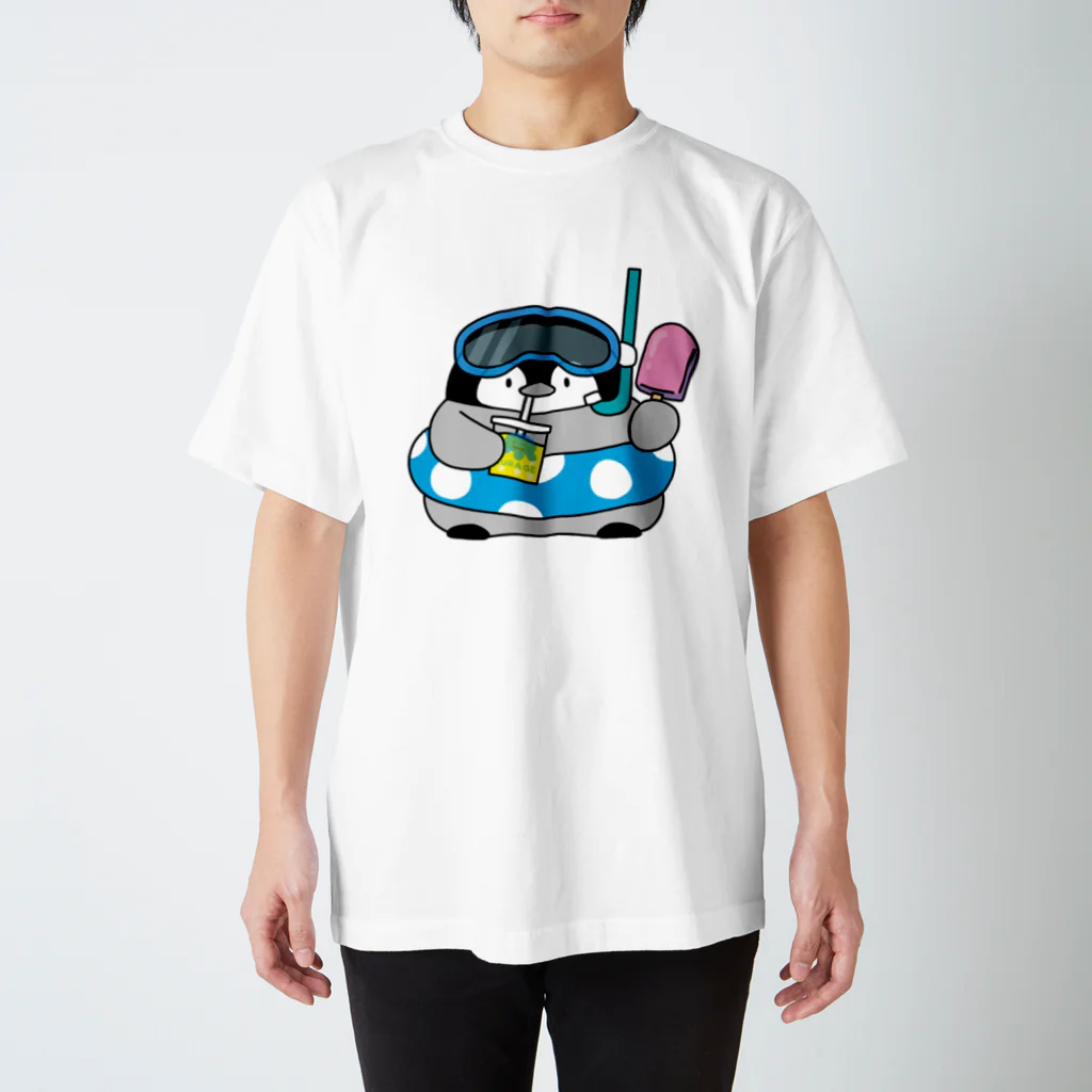 ちょこぺんのSUMMER ペンちゃん　青 Regular Fit T-Shirt