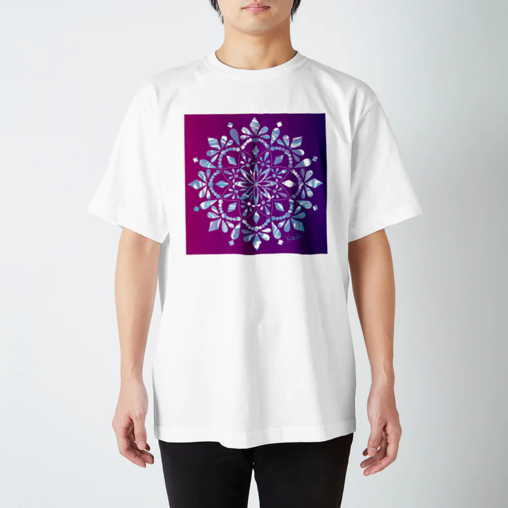 小枝[FunCoMadeメンバー]のMANDARA-purple&light blue- スタンダードTシャツ