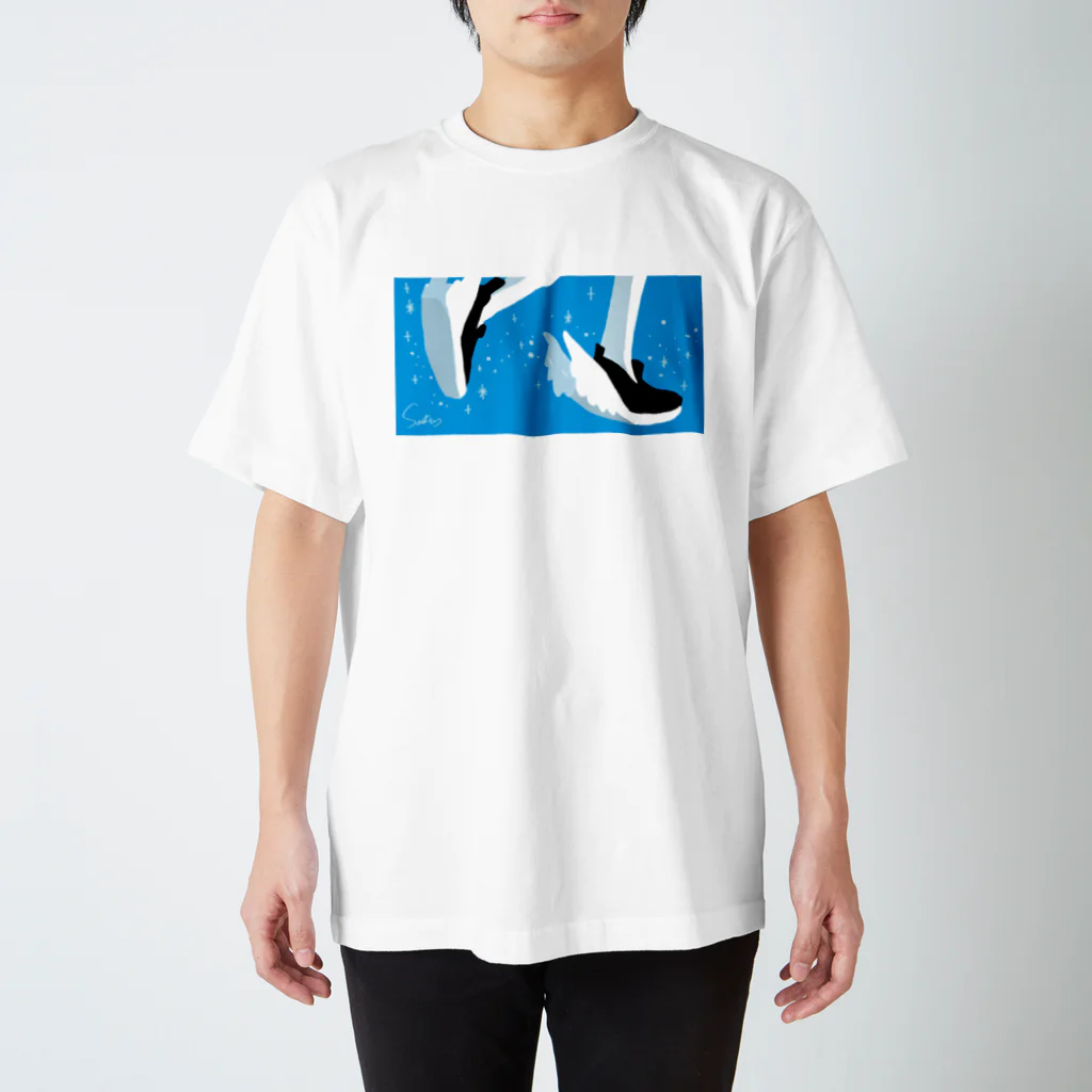 SANTABUNNY SUZURI SHOPのANGEL SHOES Regular Fit T-Shirt