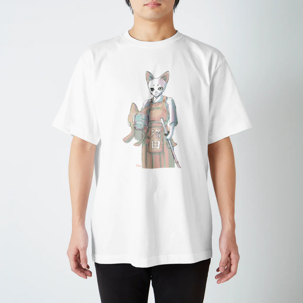 Tio Heartilの剣道ねこさん スタンダードTシャツ