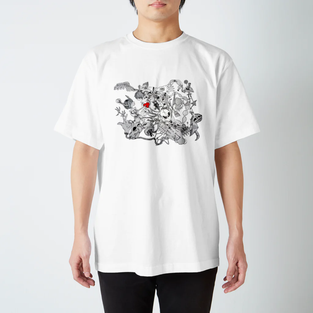 うみつき（:]ミの角っ子と朱 スタンダードTシャツ