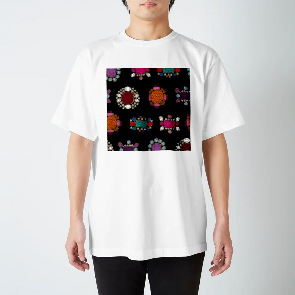 見るな(millna)のジュンカジュエル　ブラック スタンダードTシャツ