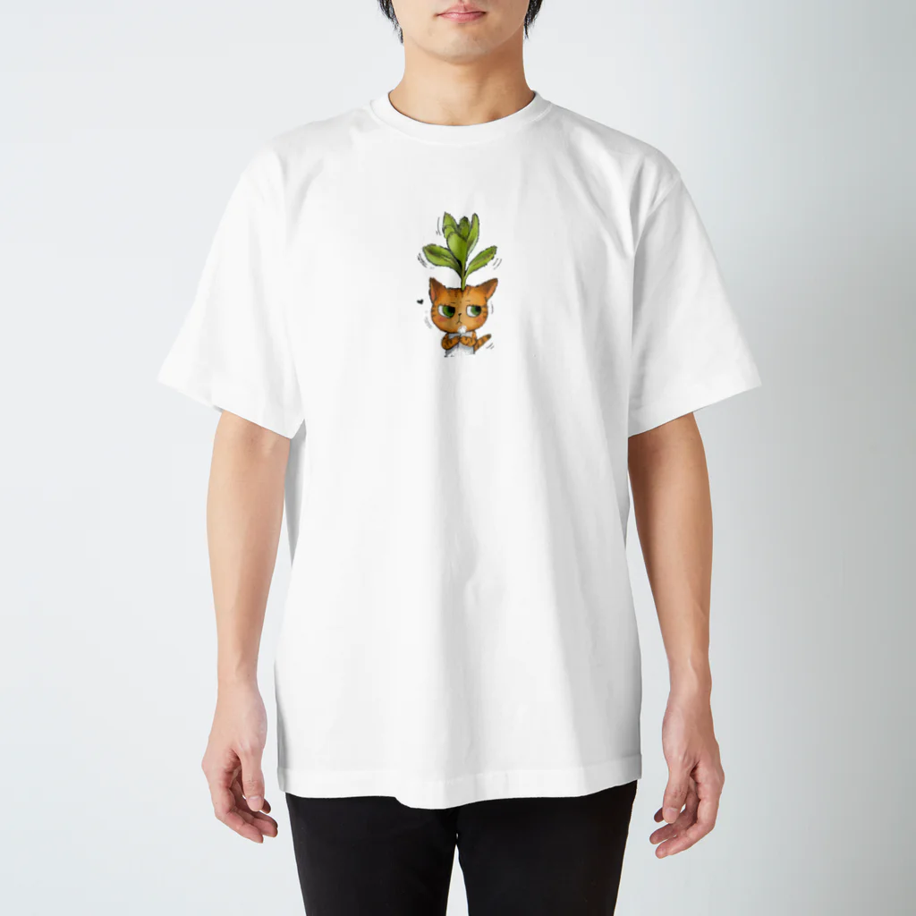 ほっこり絵描きあきこのちーちゃんシリーズ☆多肉植物 スタンダードTシャツ