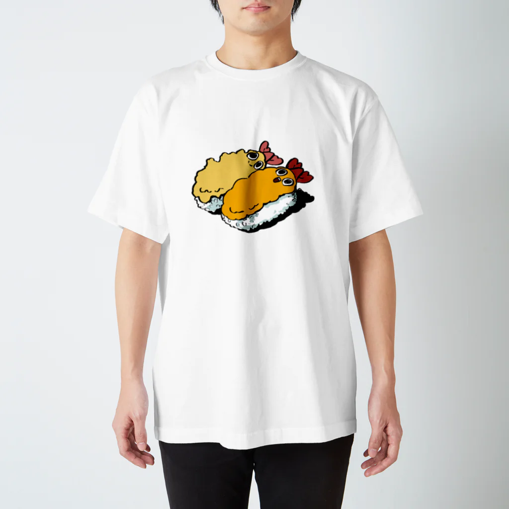 おかゆ帝国のエビテンエビフライ寿司 スタンダードTシャツ