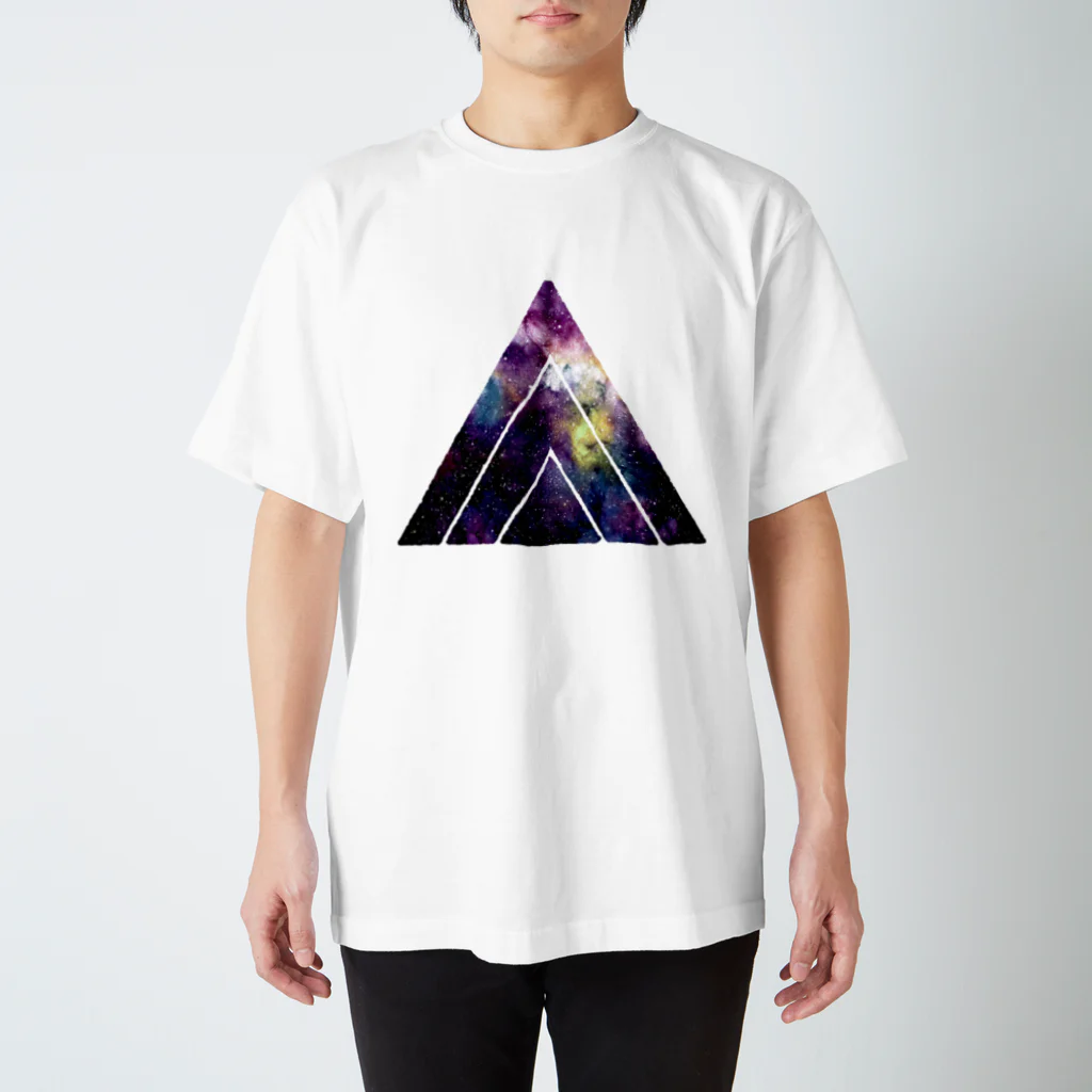 SANKAKU DESIGN STOREのFUNKY TRIANGLE LOGO。 A/宇宙 スタンダードTシャツ