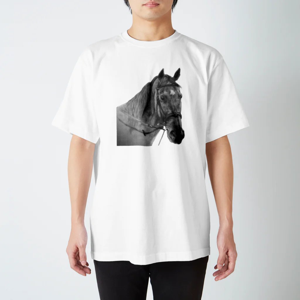 馬の絵の画家　斉藤いつみの馬の素描Tシャツ7 スタンダードTシャツ