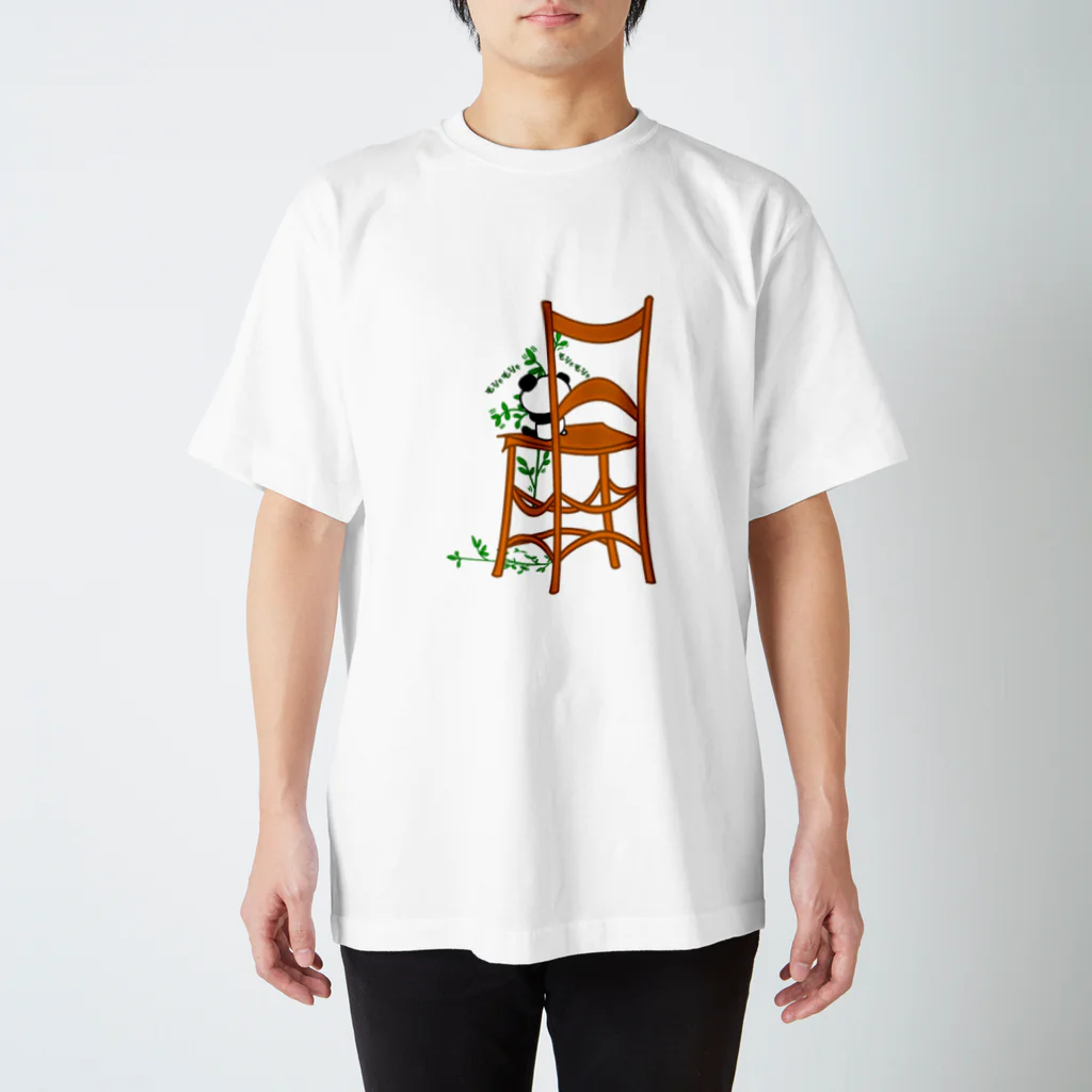 ぐずぐず夫の店のモシャモシャ食う子パンダ スタンダードTシャツ