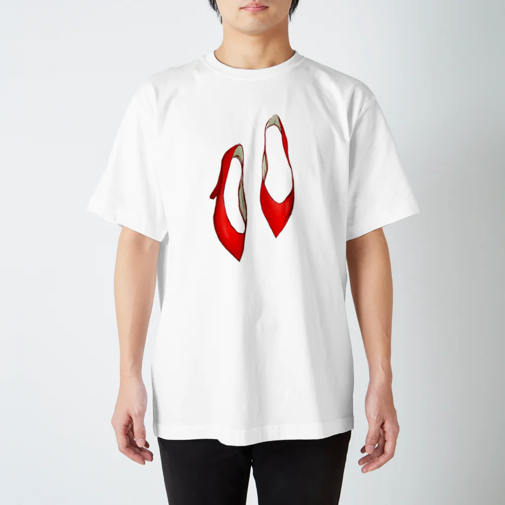 circle and dropsのあかいくつ Regular Fit T-Shirt