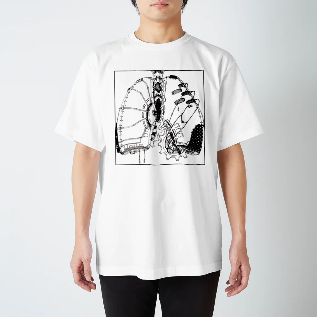 くろくまの人工呼吸機 Regular Fit T-Shirt