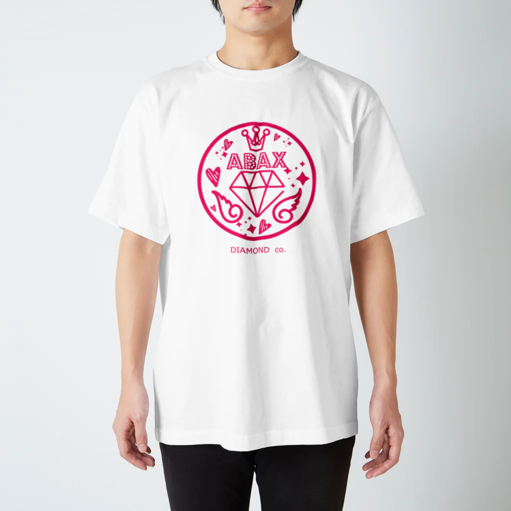 ABAX DIAMOND co.のABAX DIAMOND co. 丸型cute柄 Regular Fit T-Shirt