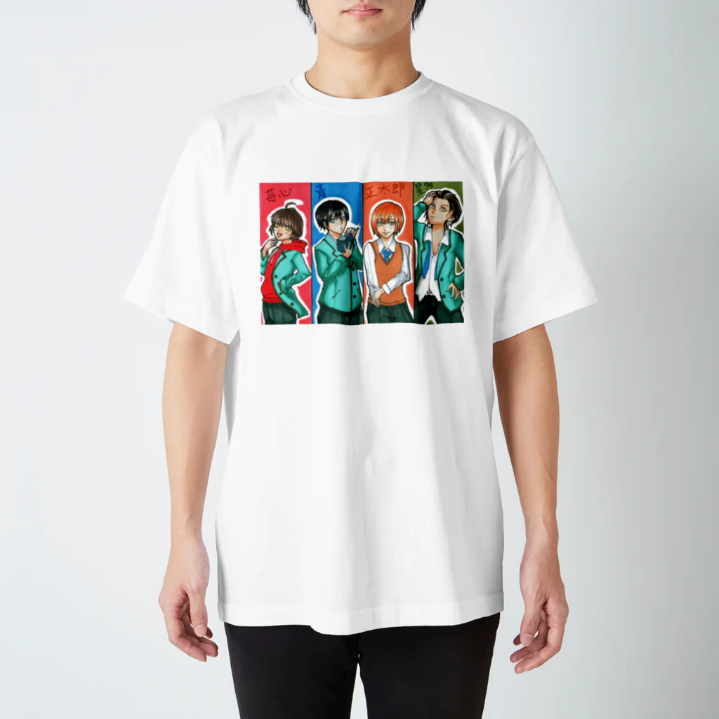 ＊あり＊の虹色創世記のみくさん４にゃんズ(擬人化) Regular Fit T-Shirt