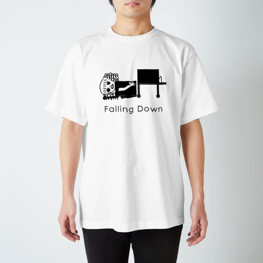 モリぴーハウスのモリエ Falling Down スタンダードTシャツ