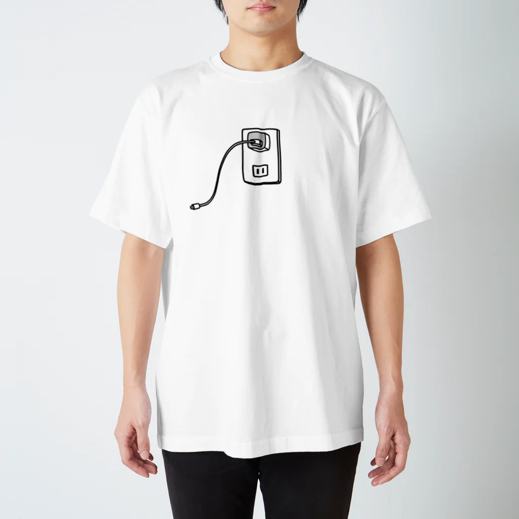 麦畑のiPhone充電器 Regular Fit T-Shirt