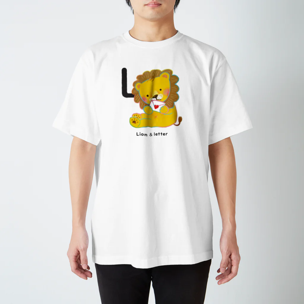 甲斐えるのブタ！ぶた！豚！のLion & letter スタンダードTシャツ