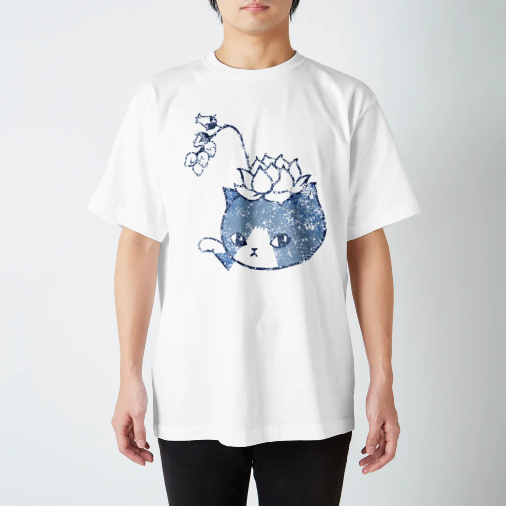 nanaqsaの藍染風エケネコ スタンダードTシャツ