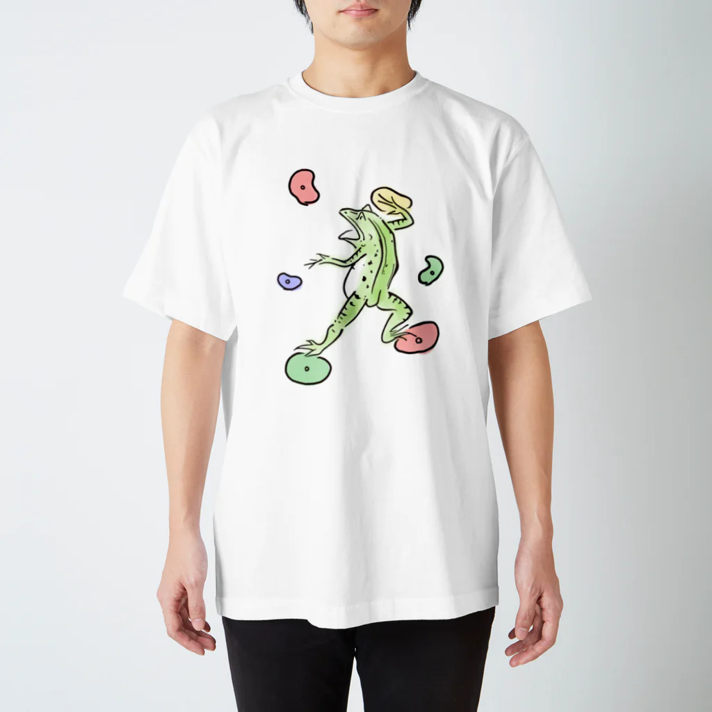 のびるのボルダリングカエル スタンダードTシャツ