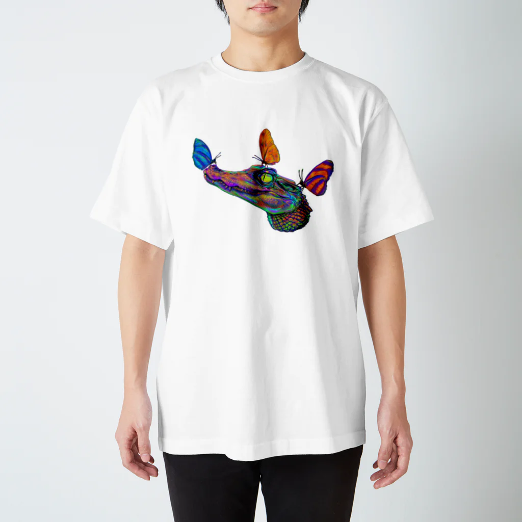 くろいもり3のからふるあにまる『ワニ』 Regular Fit T-Shirt