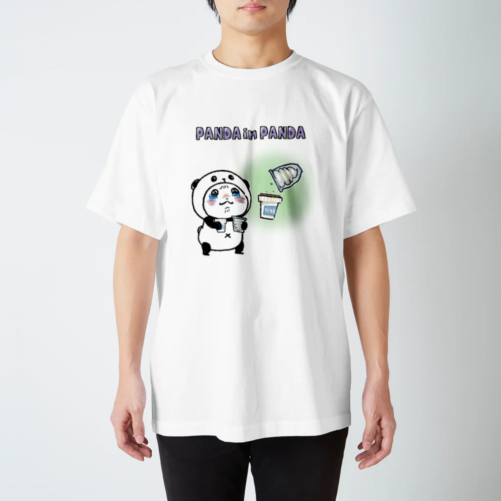 スパイシー千鶴のパンダinパンダ(ソフトクリーム) スタンダードTシャツ