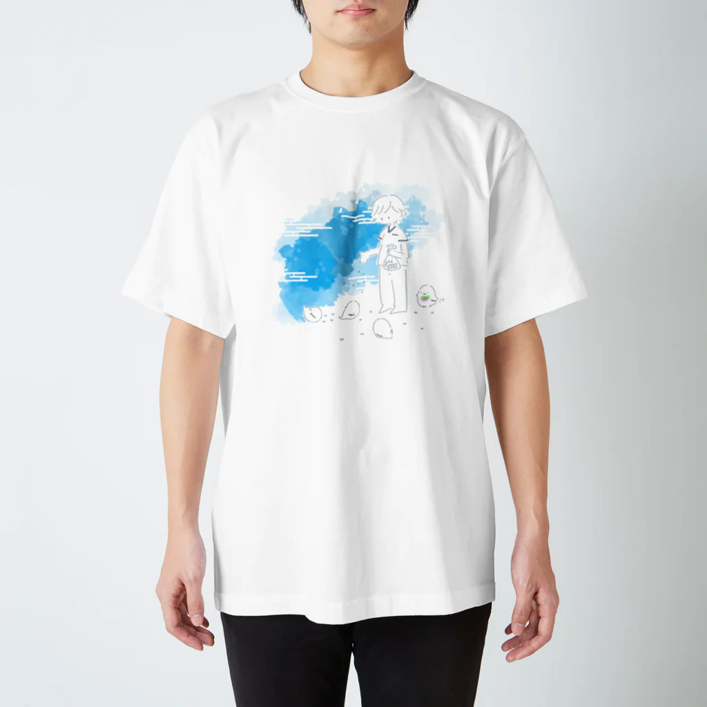 はっとー🌱のぼくと鳩 スタンダードTシャツ