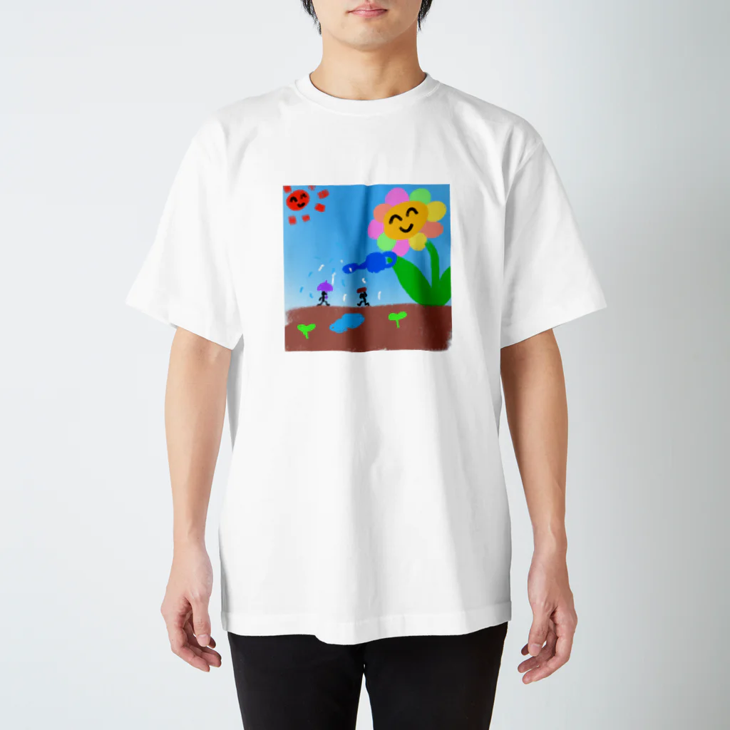 綿茶🐶Blender初心者のお花の水やり スタンダードTシャツ