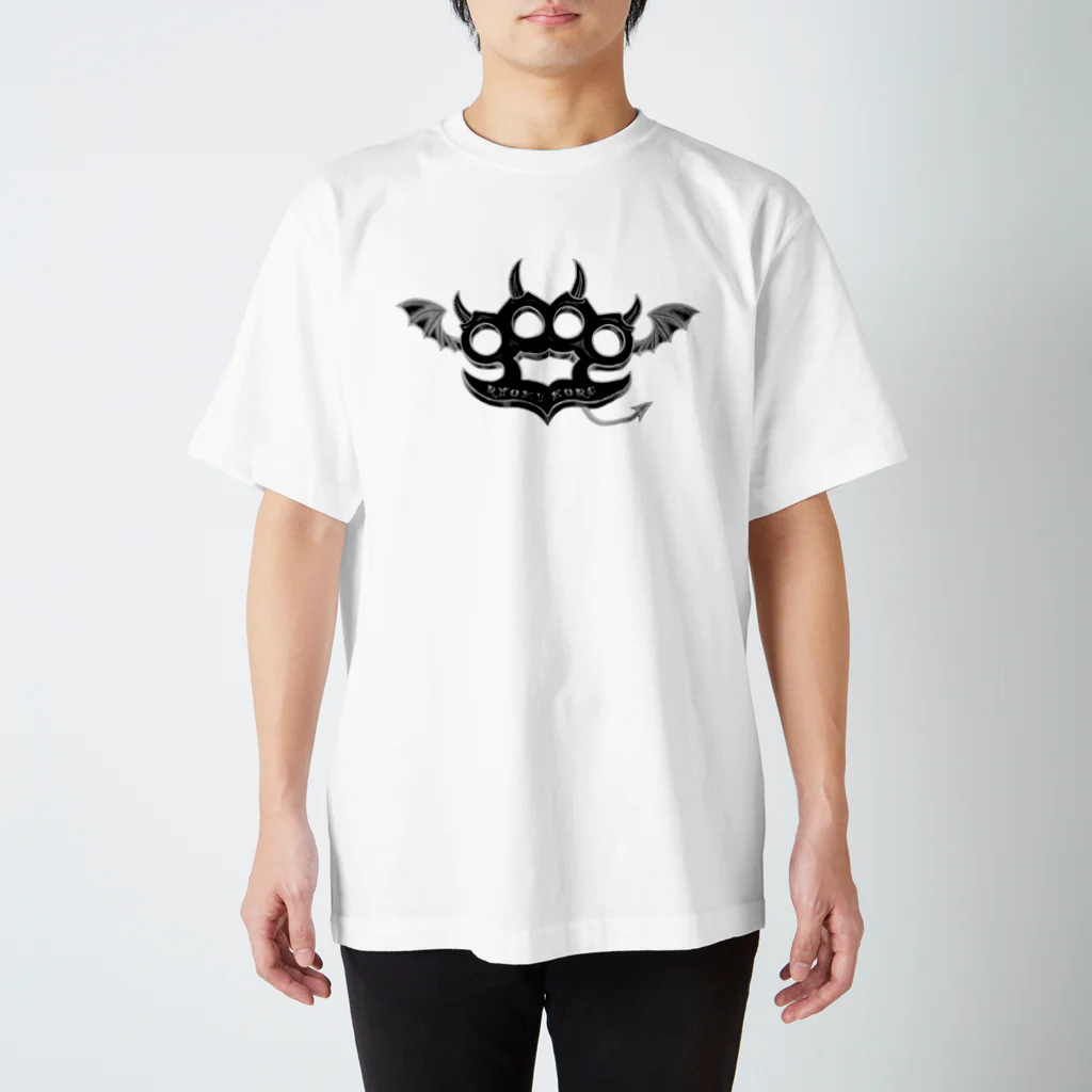 Ruuka SpikaのRyoku-Knuckle devil b-white Regular Fit T-Shirt