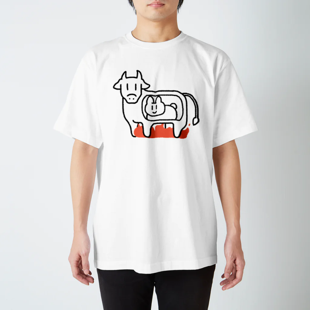 ミドリムシ。のファラリスの雄牛とうさぎ スタンダードTシャツ