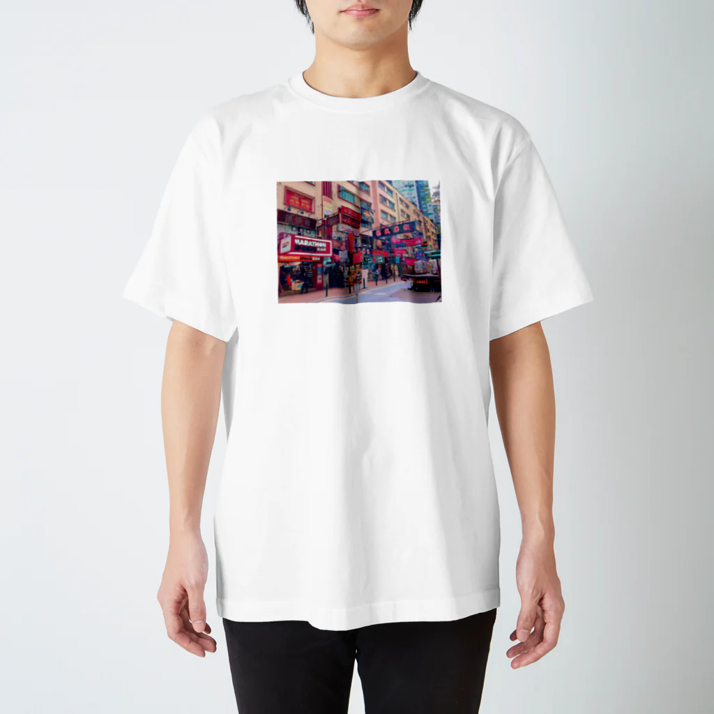 さらの中国の繁華街 スタンダードTシャツ