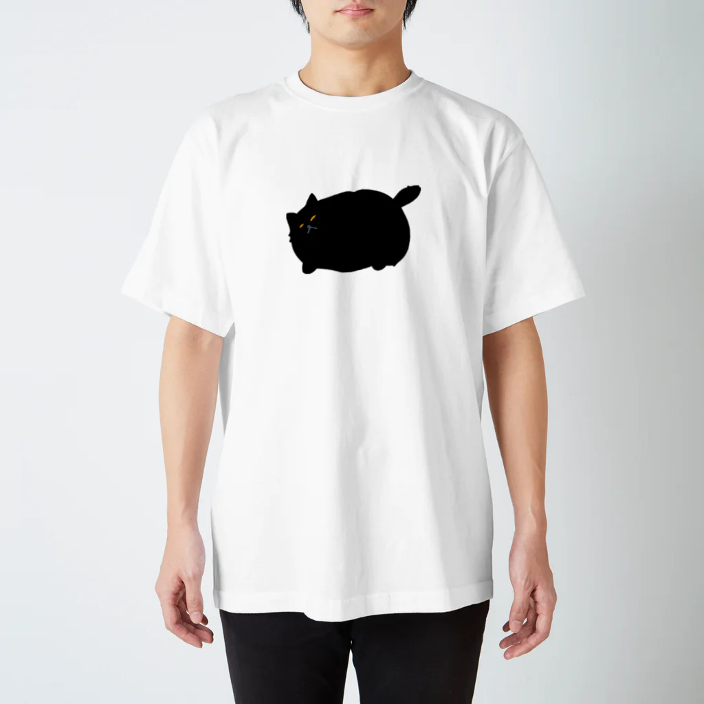 ニャポハウス（NEKO）の黒猫ニャポポさん スタンダードTシャツ