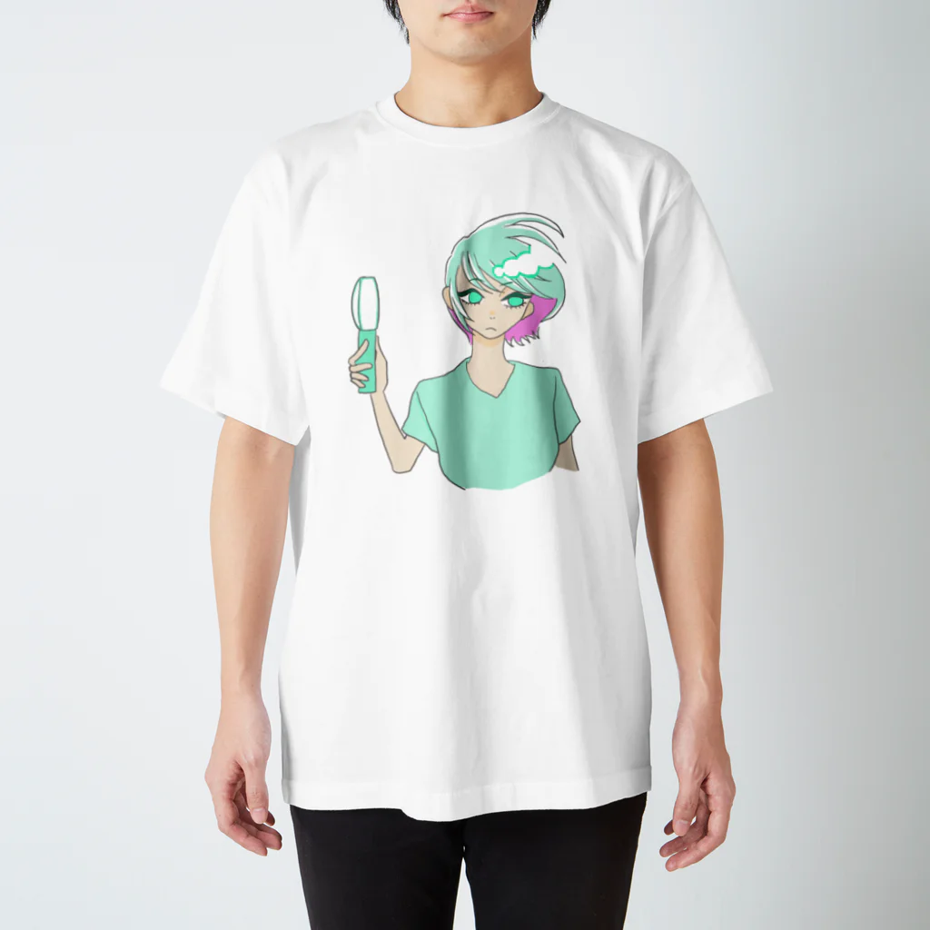 菊ノ珈琲の扇風機と女の子 Regular Fit T-Shirt
