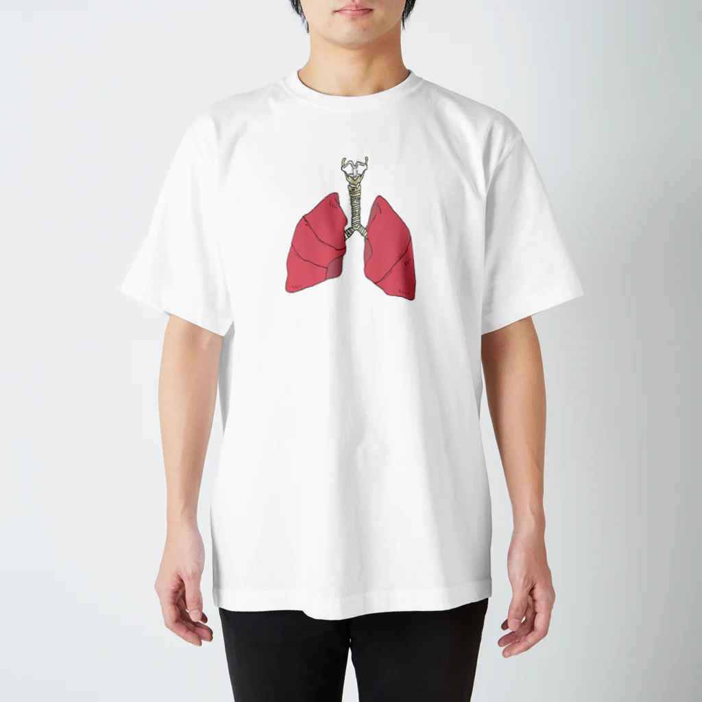 OGNdesignの肺　内臓　lung　NO.20 スタンダードTシャツ