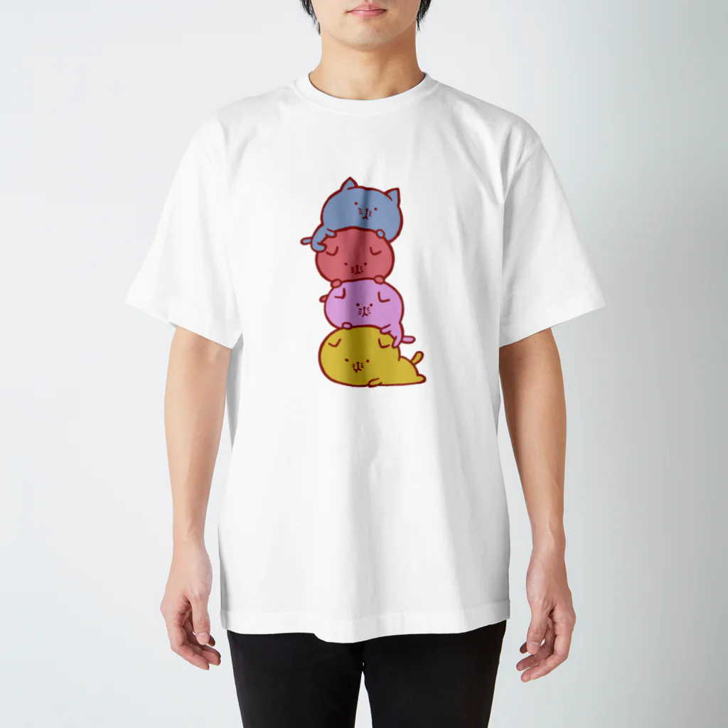 おで工房のスコティッシュのフォーちゃん【重なり】 スタンダードTシャツ