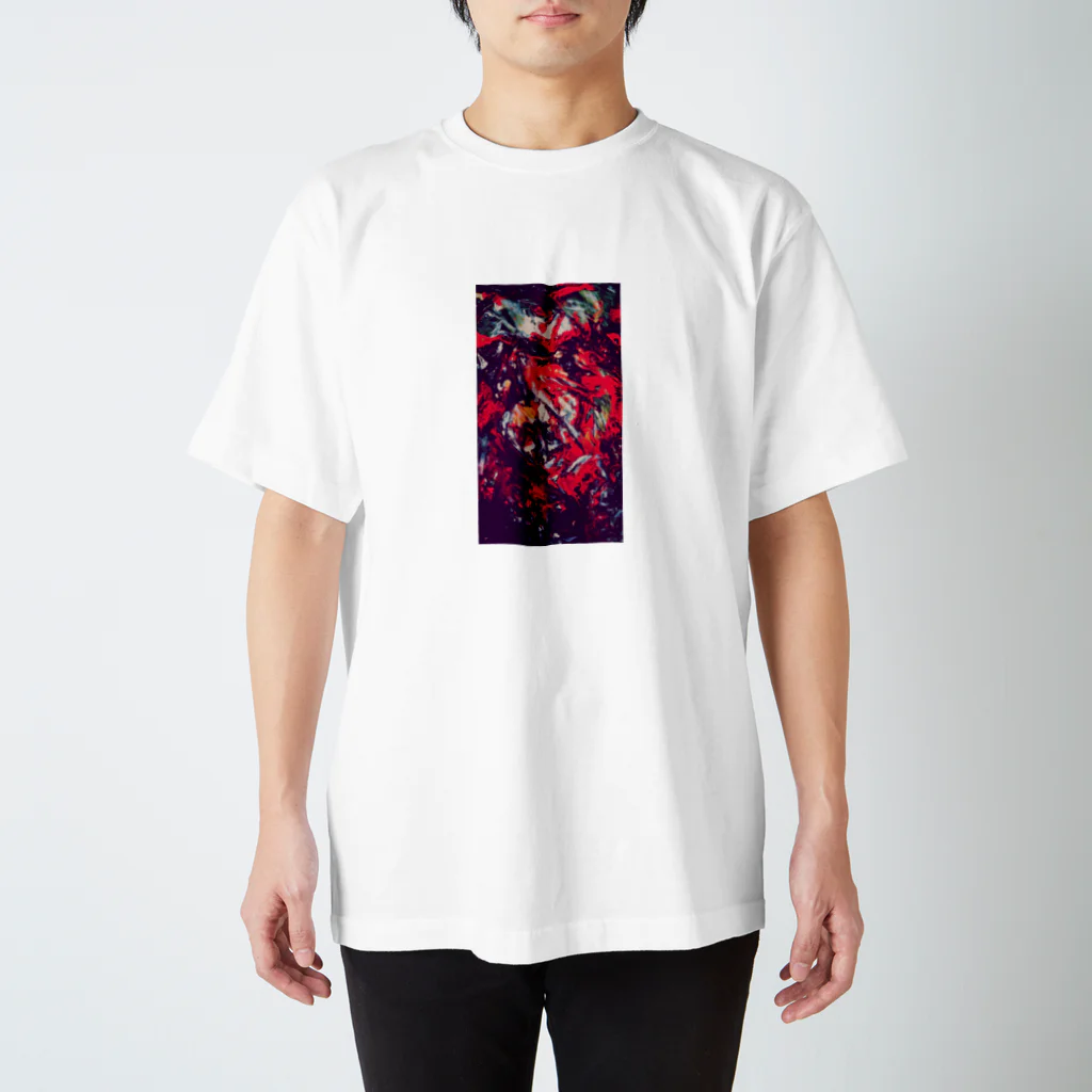 兎派のpaint_01_xx(red) Regular Fit T-Shirt