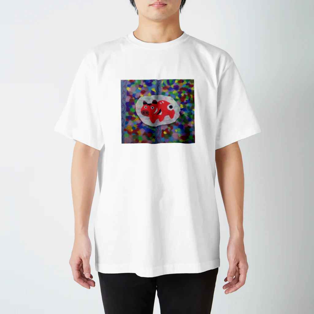 Araki  Kasumi わちゃわちゃ屋の赤べこお Regular Fit T-Shirt