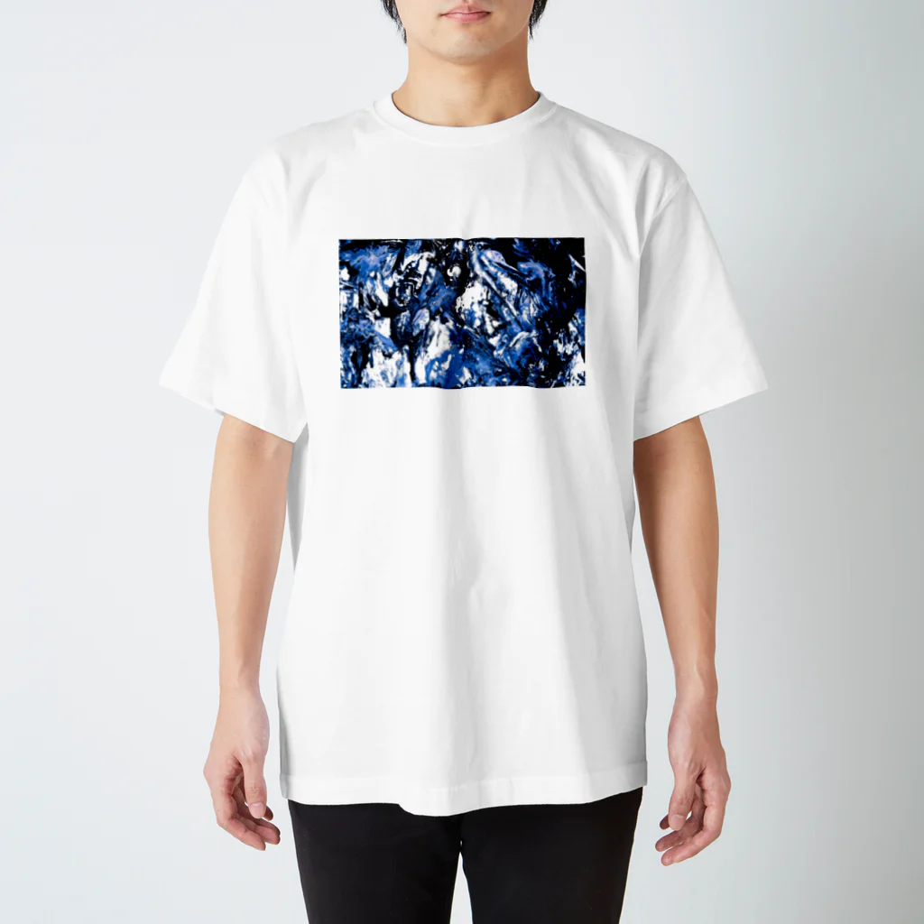 兎派のpaint_01_landscape(blue) スタンダードTシャツ