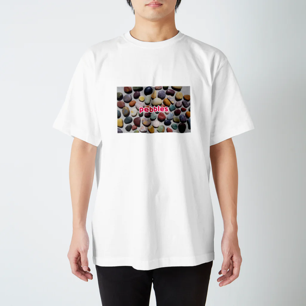 磊  ―rai―のカラフルな石ころ RASPBERRY×cream スタンダードTシャツ