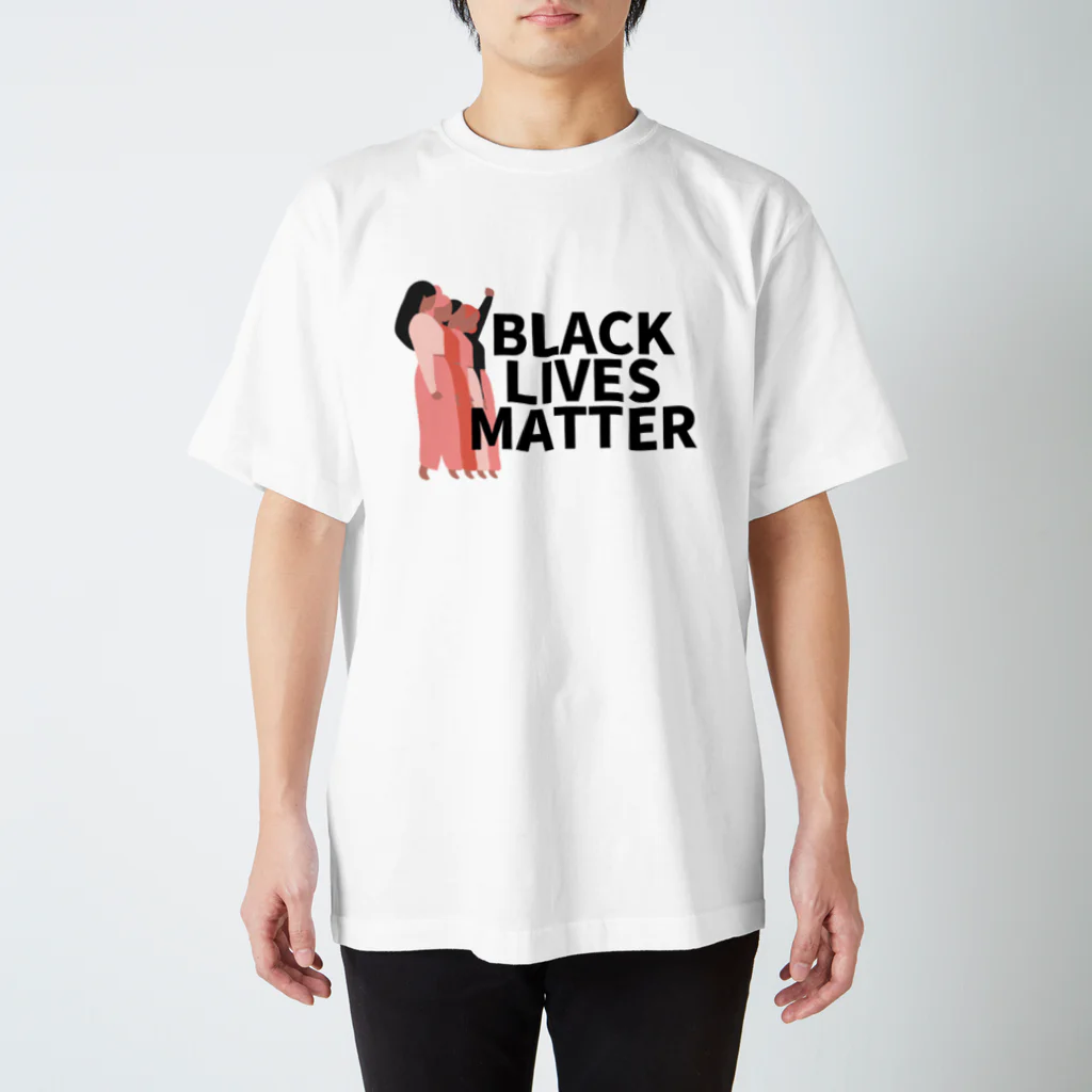 RIRI_designのBLACK LIVES MATTER（ブラック・ライブス・マター）walking スタンダードTシャツ