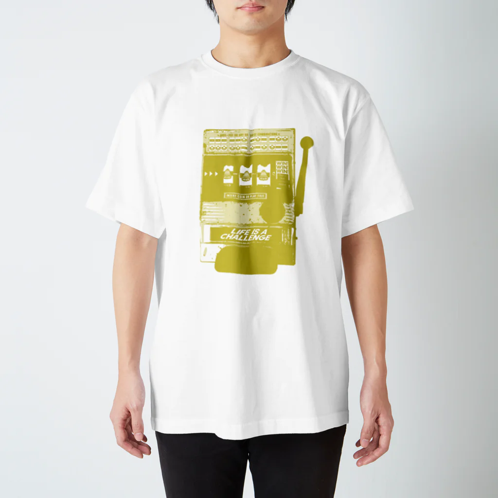 Too fool campers Shop!のLIFE IS A CHALLENGE01(イエロー) Regular Fit T-Shirt