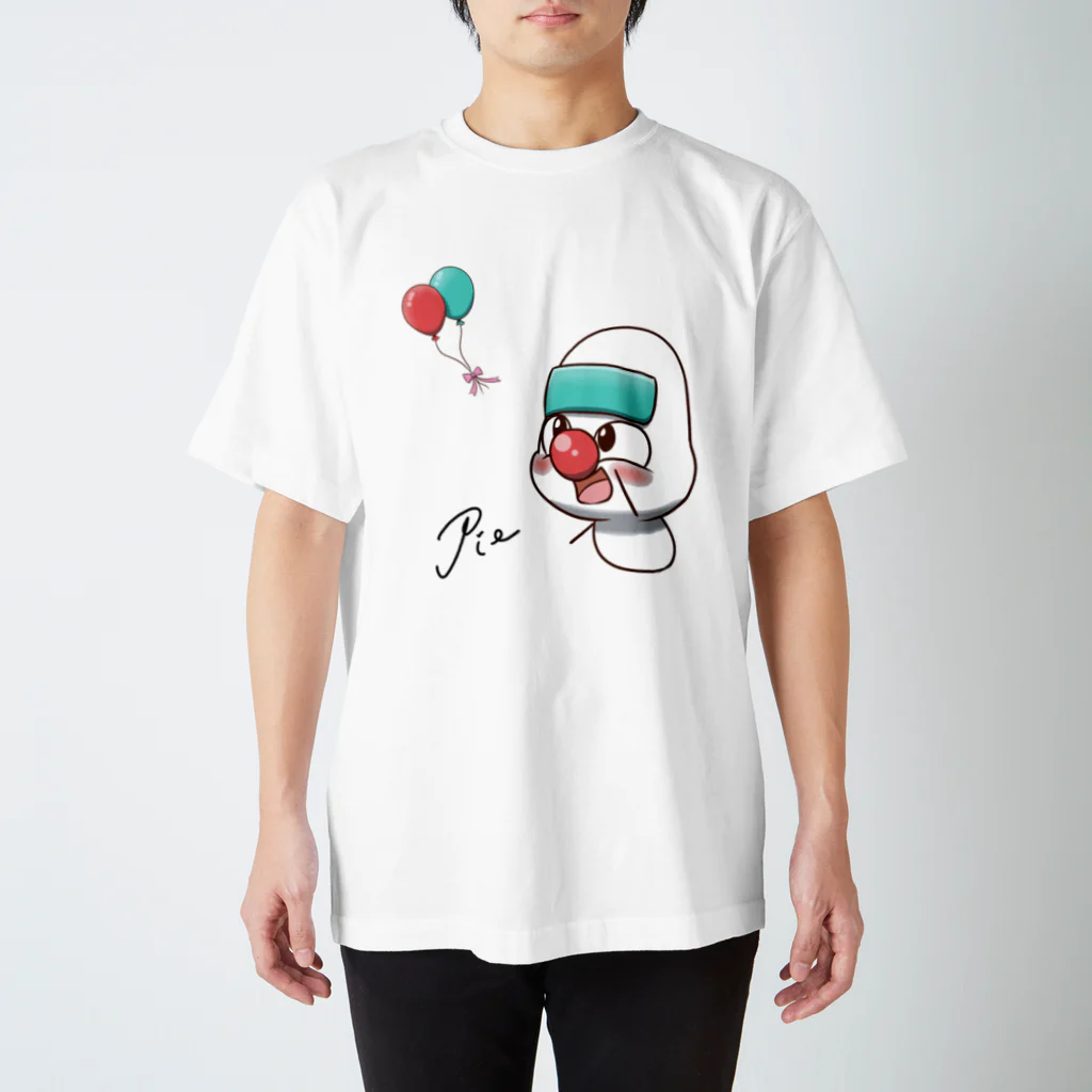 ドレスピエロの絵日記のおねつピエロTシャツ（白） スタンダードTシャツ