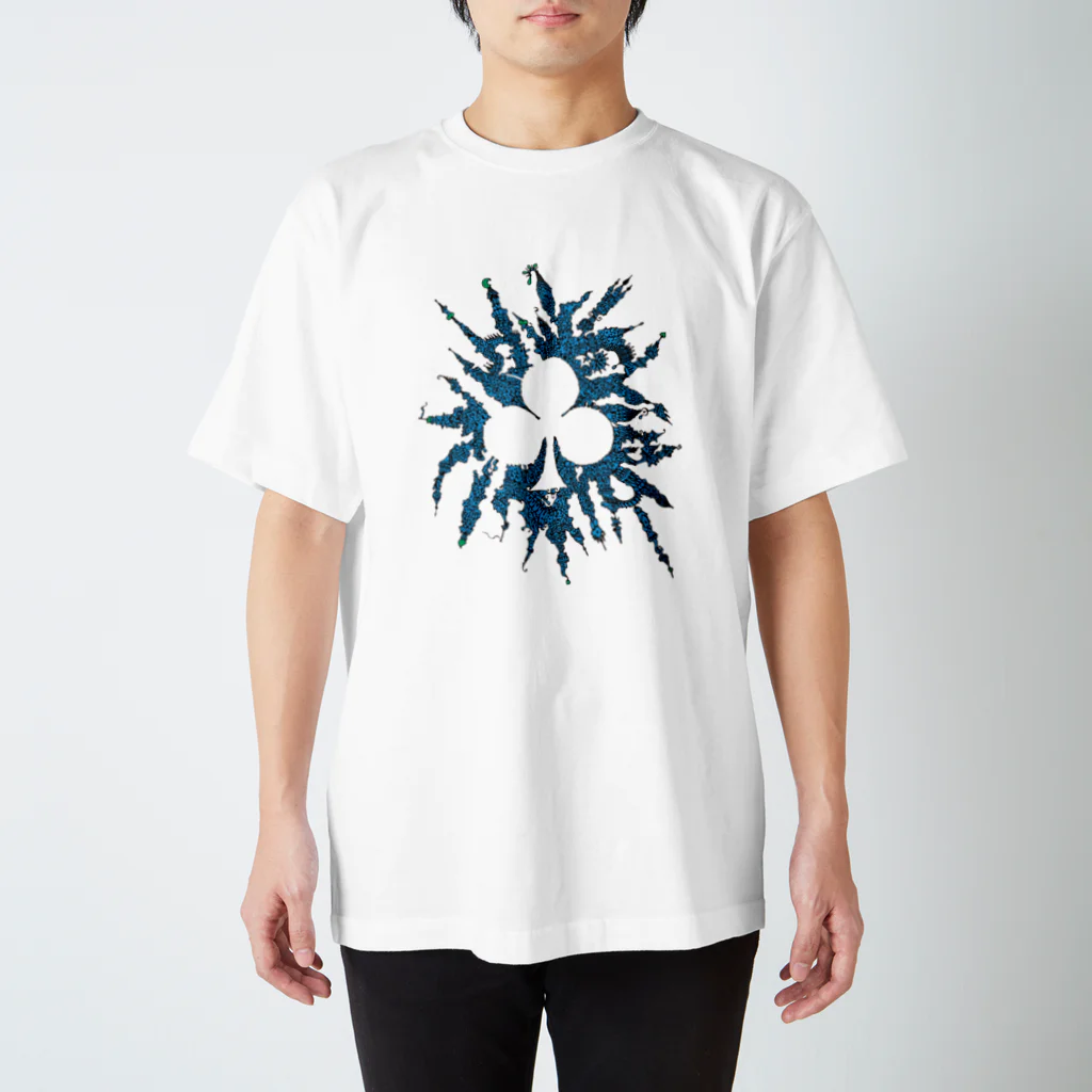 Fumiaki_Tadaの露草色のクローバー Regular Fit T-Shirt