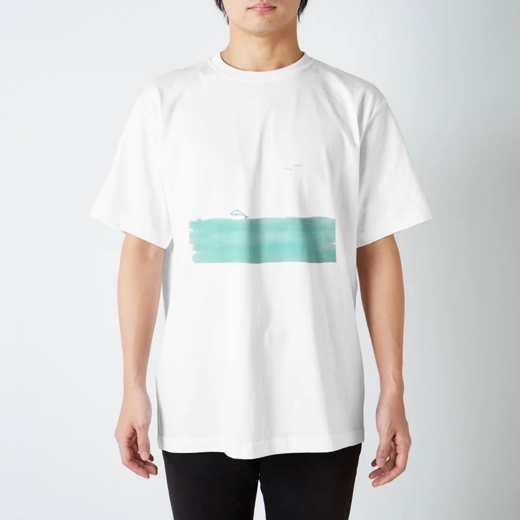 たおごろーのイルカと海 スタンダードTシャツ