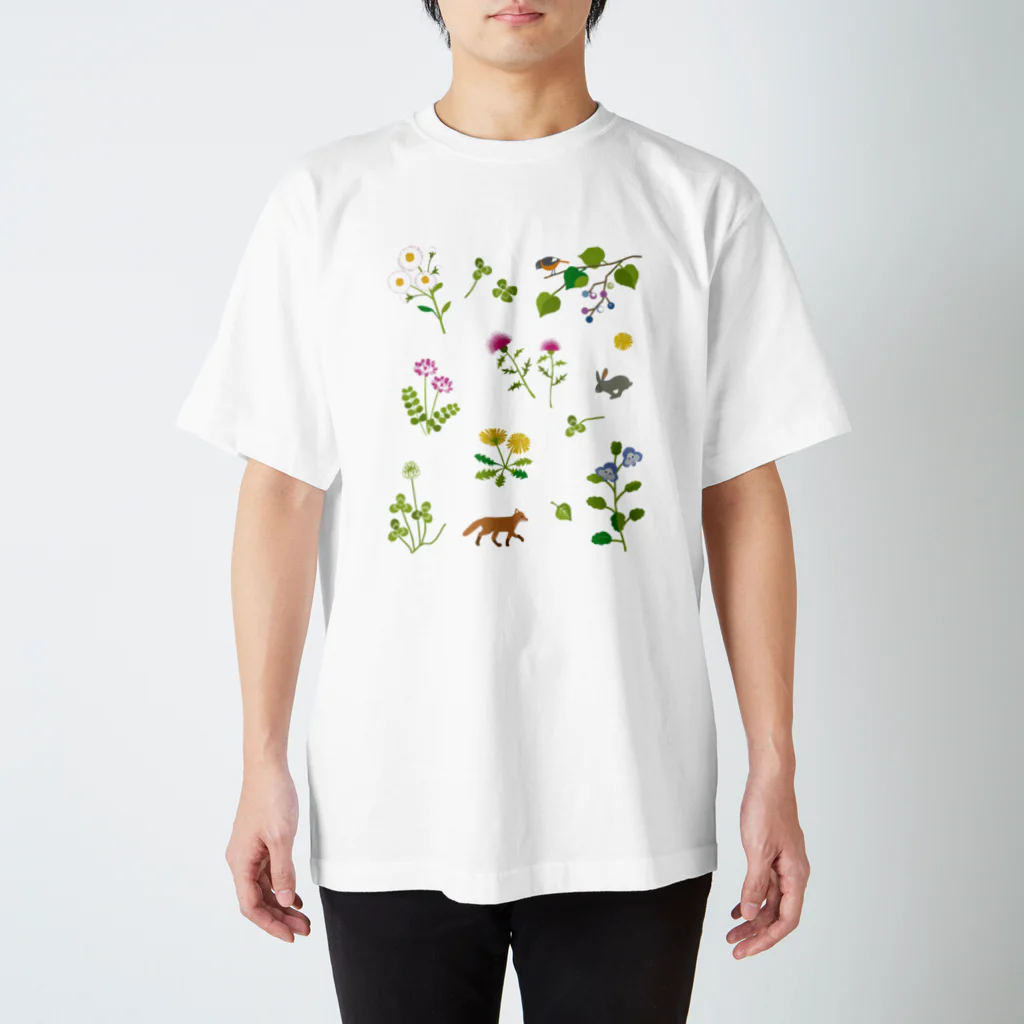 ypocketの野の花といきもの スタンダードTシャツ