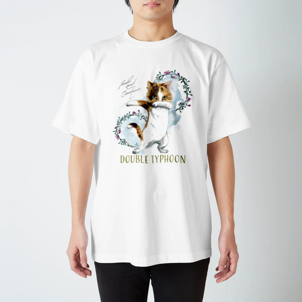 ねこのTシャツやさんのDouble Typhoon スタンダードTシャツ