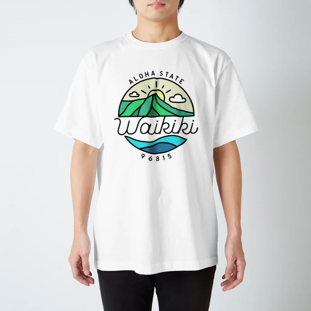 General Tshirts StoreのAloha State "Waikiki" フロントプリント Regular Fit T-Shirt