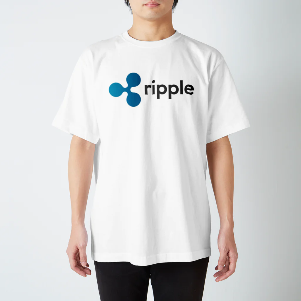 金融投資デザイン　カマラオンテ-ムラサキのリップル ripple 仮想通貨 暗号通貨 アルトコイン Regular Fit T-Shirt