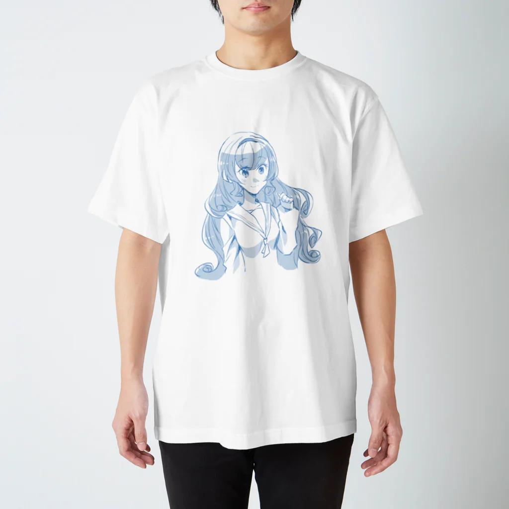 せにょ2y♂の水色少女 Regular Fit T-Shirt