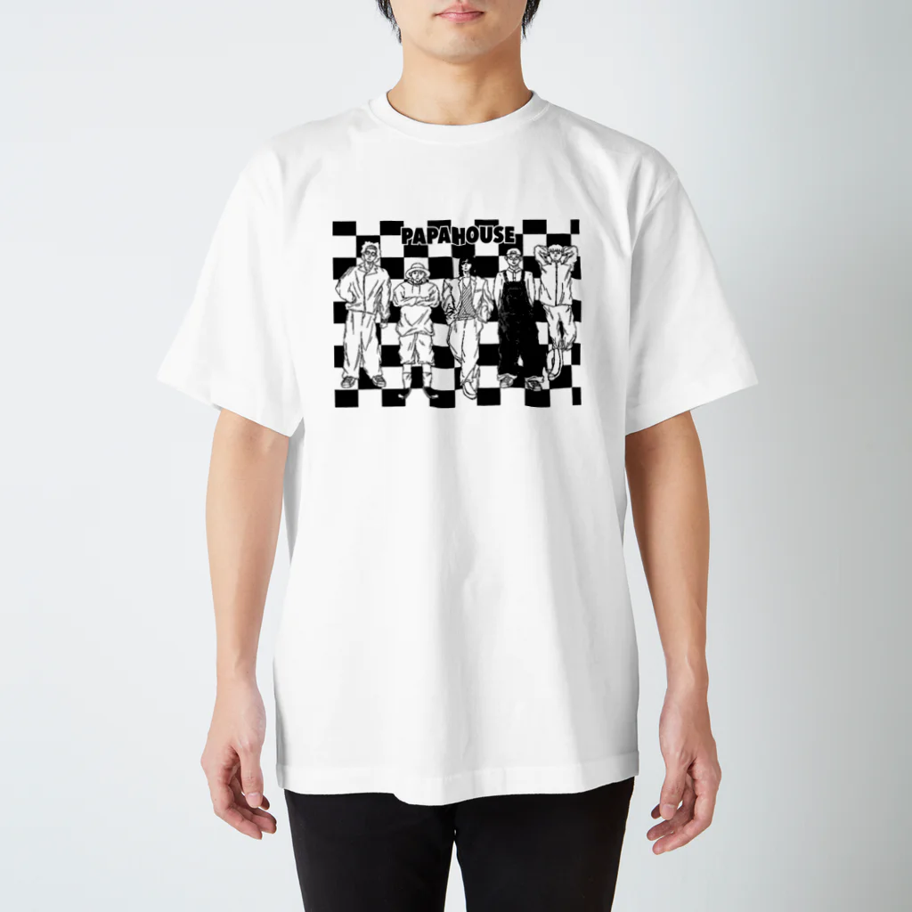 徳島  古着屋  ぱぱはうすのチェッカーフラッグ Regular Fit T-Shirt