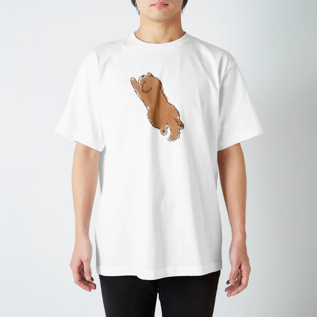 こぐま犬てんすけグッズショップのこぐま犬スーパーマンのポーズ スタンダードTシャツ